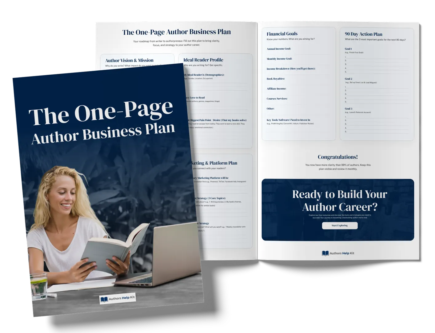 The One Page Author Business Planmock